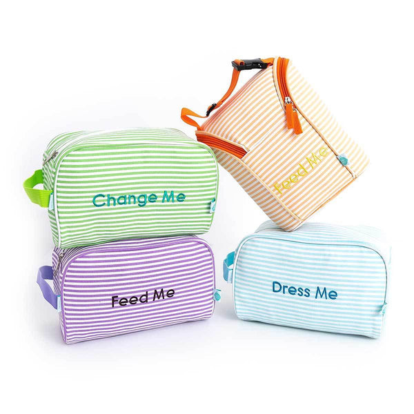 Easy Baby Travelers Seersucker Style Diaper Bag Organizer Pouches Starter  Set