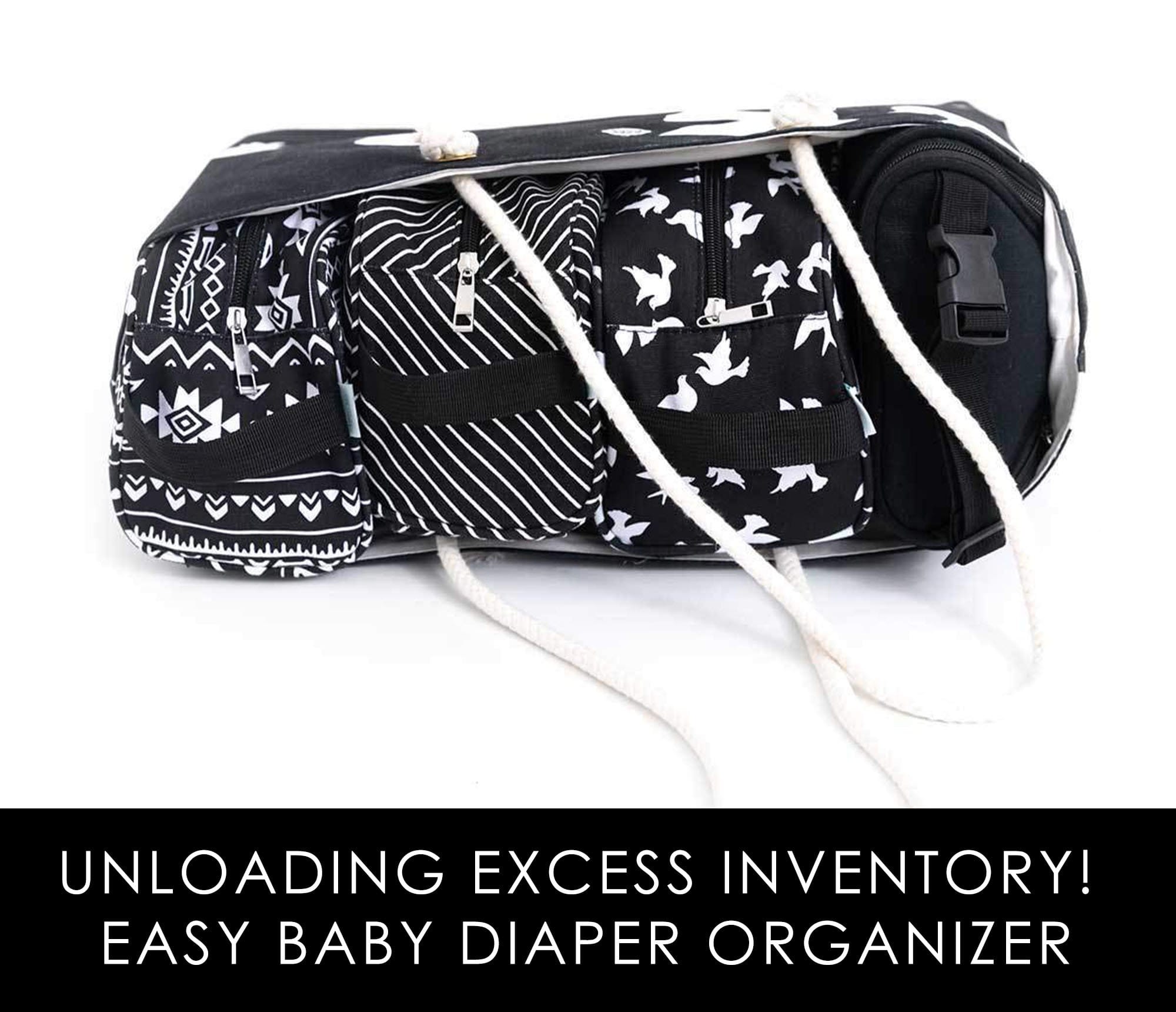 Mommy Bag Organizer Cute Embroidery Newborn Baby Diaper Bag Travel Stroller  Storage Packs for New Mothers and Expecting Moms