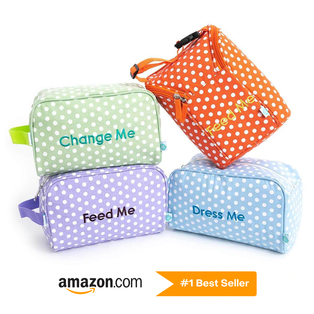 Polka Dot Easy Baby Travelers Diaper Bag Organizer (Set of 4)